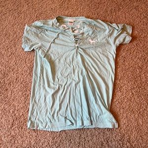 Blue pink tee shirt